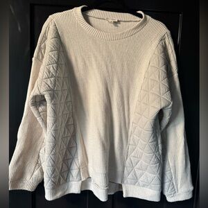 Hem & Thread Quilted Sweater